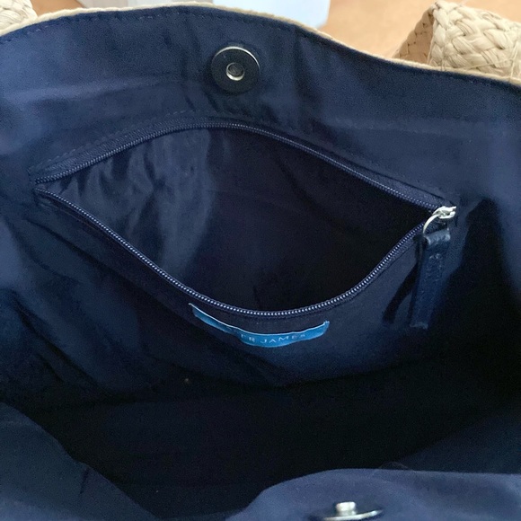 NWT Draper James Straw Bag with Floral Scarf Coastal - Picture 5 of 8